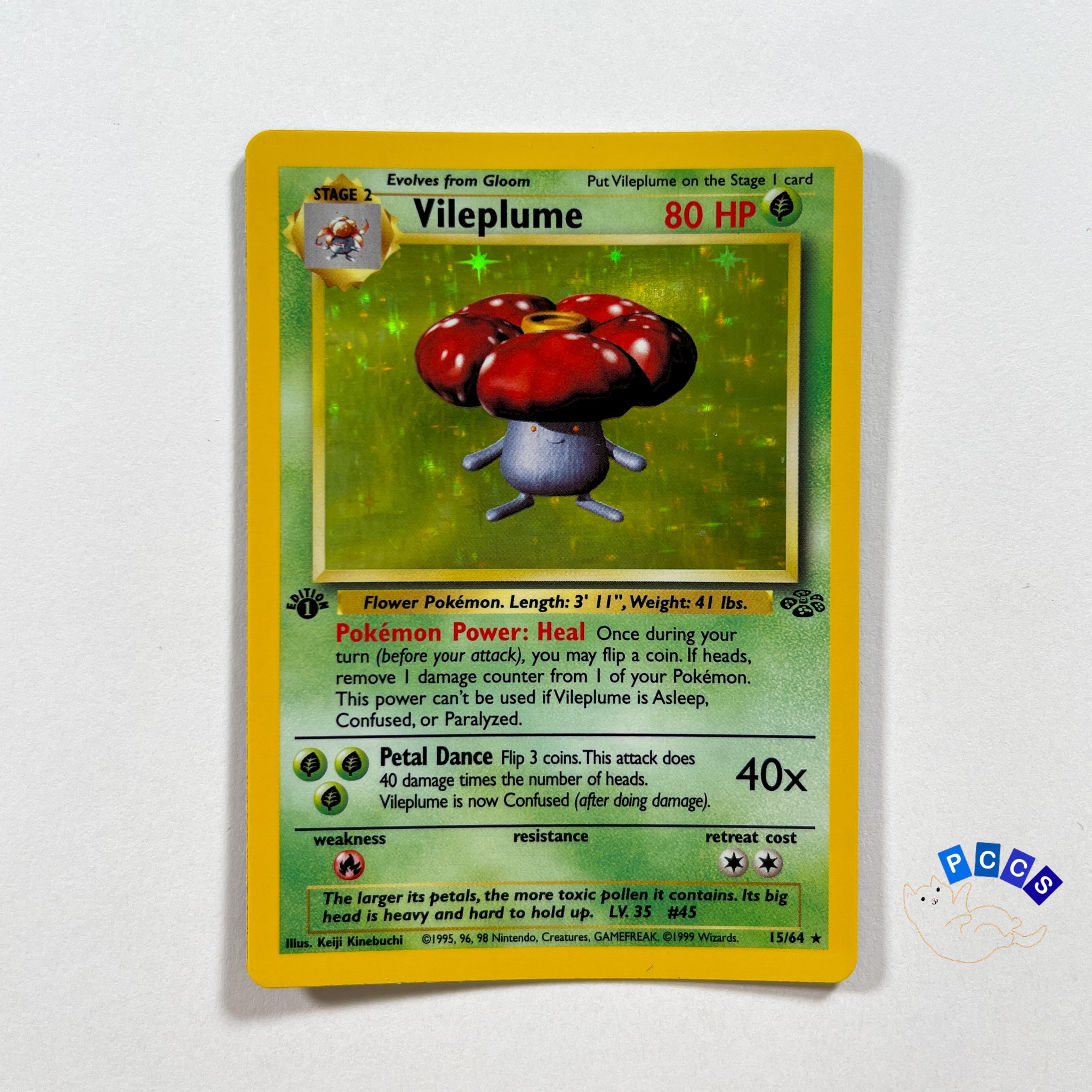 1st Edition Vileplume - Near Mint - (Jungle) Holo Rare – Porkies